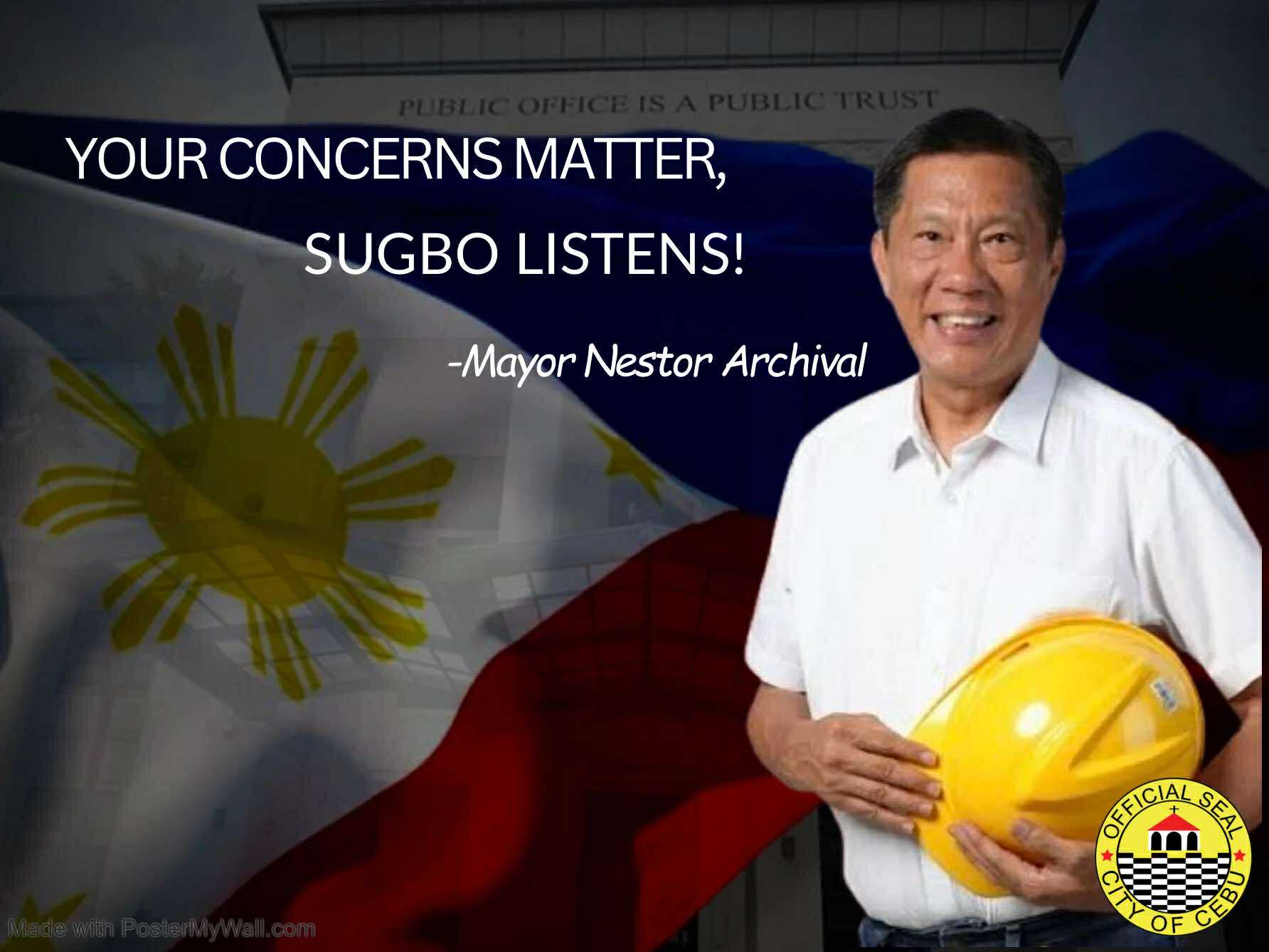 Mayor Nestor Archival - Your Concerns Matter, Sugbo Listens!